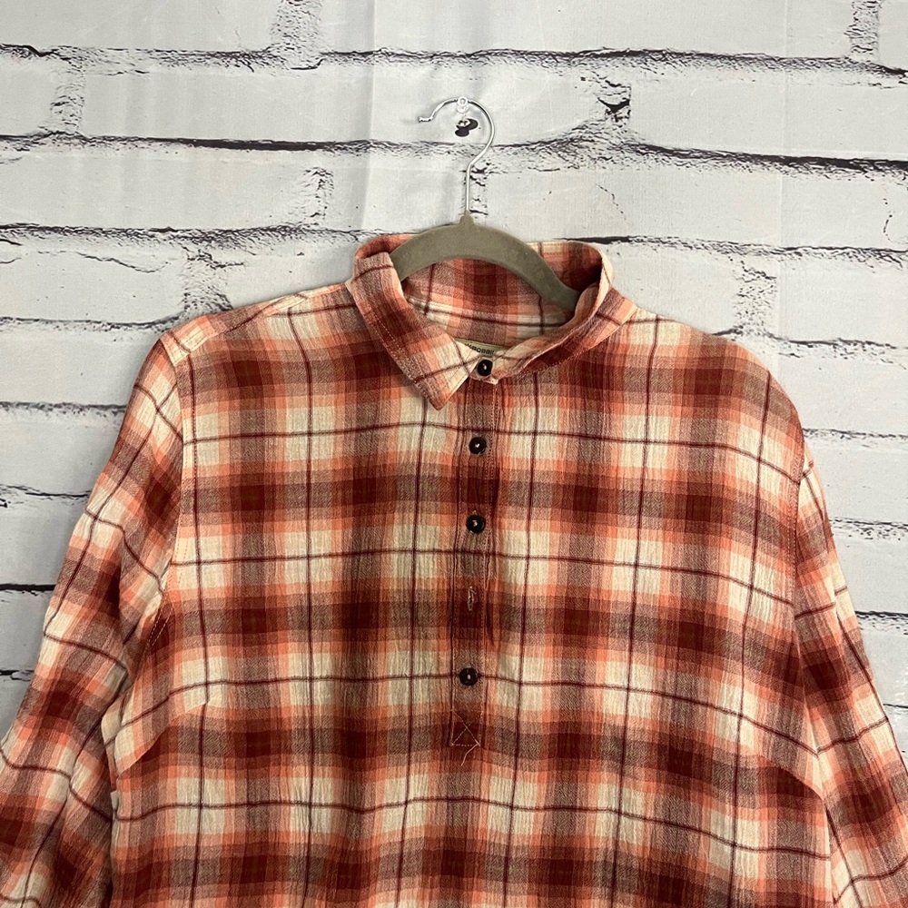 Royal Robbins Red and White Plaid Casual Button Down Shirt SZ L Streetwear Relax - Picture 5 of 14